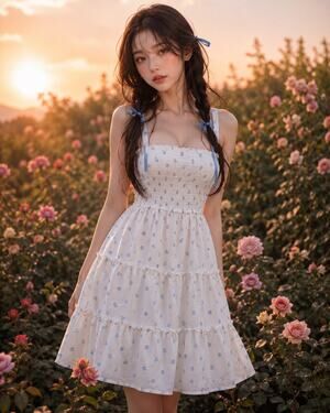 Hollister Barefoot in the Garden blooming floral smocked babydoll dress M